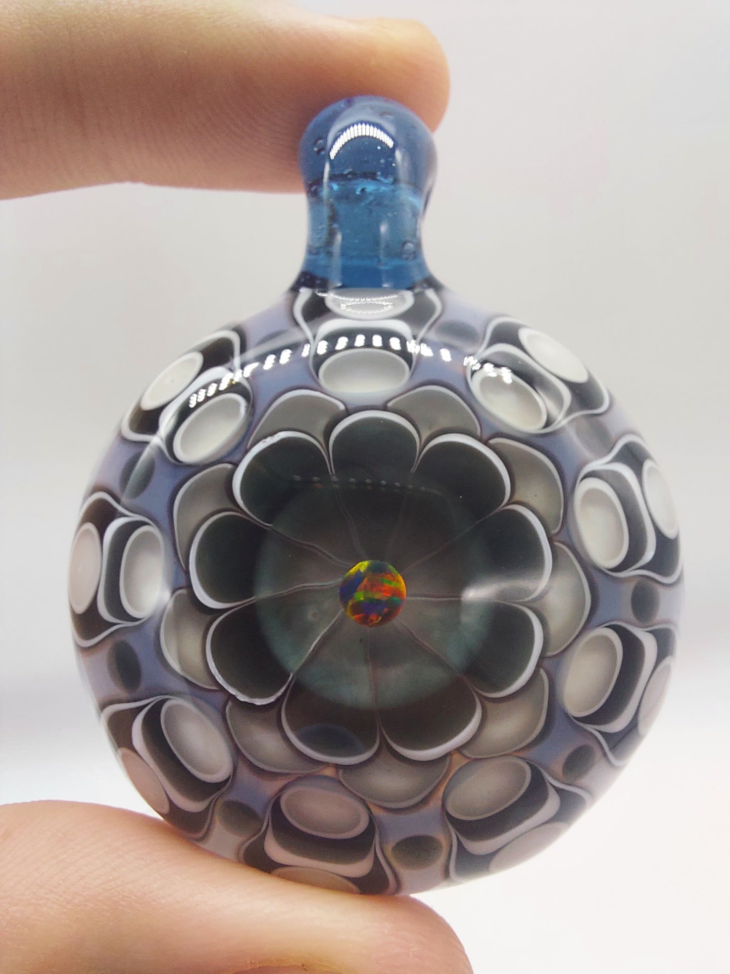 JuJu Glass - Opal Blues Dotstack Pendant