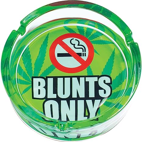 6.0" Extra Large Blunts Only Glass Ashtray